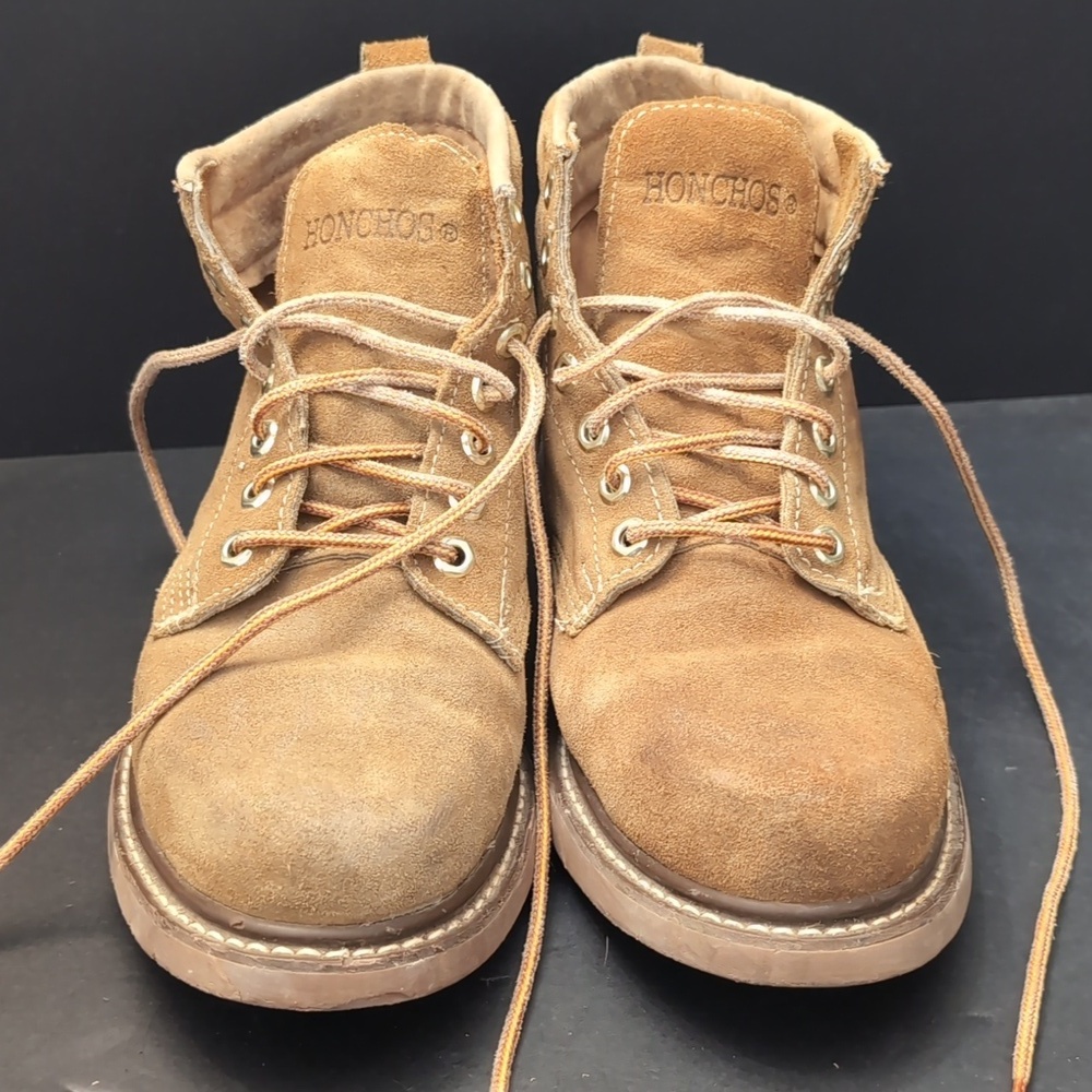 Honchos Split Leather Upper Tan Steel Toe Work Boots,8.5 E. - Picture 2 of 13